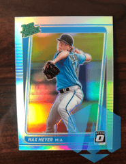 2021 Donruss Optic Rated Prospect Silver Holo Prizm #RP7 Max Meyer Marlins
